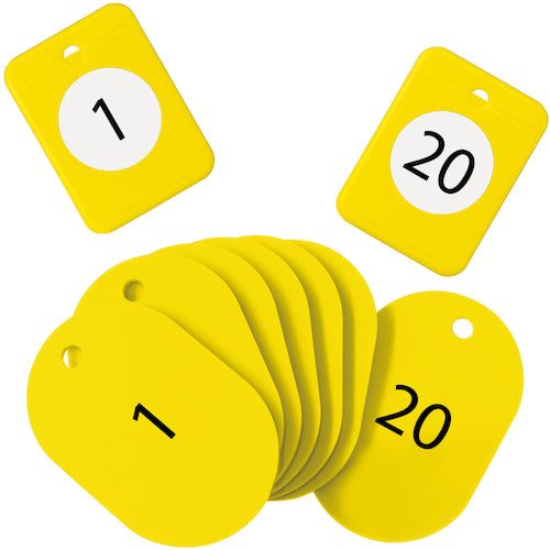 OP luggage tag cloak ticket 1-20 yellow (20 pairs) BF-150-YE 1 box
