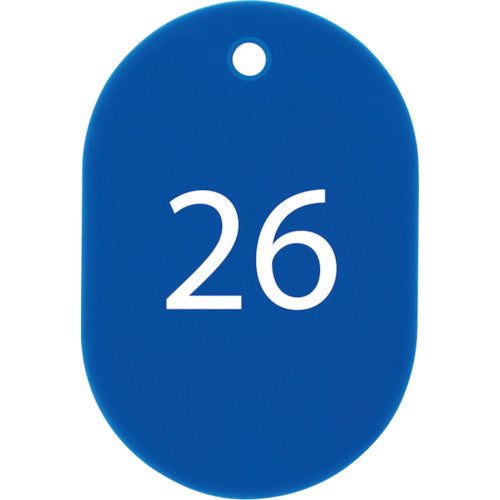 OP Numbered Tags Small Numbered 26-50 Blue (25 Pieces) BF-71-BU 1 Box