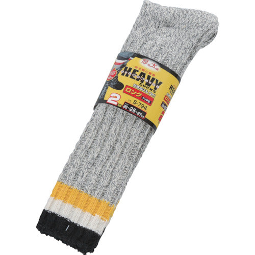 Otafuku S-794 Wool Blend Thick Knit Long Socks Round Toe 2P S-794 1 Pair