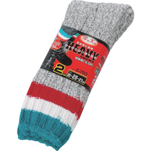 Otafuku S-793 Wool Blend Thick Knit Socks 2P S-793 1 Pair