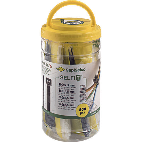 ＳａｐｉＳｅｌｃｏ　バケットケーブルタイ　ミックス　８００本　１００〜２００ｍｍ　BUCK.002　1 Ｓ
