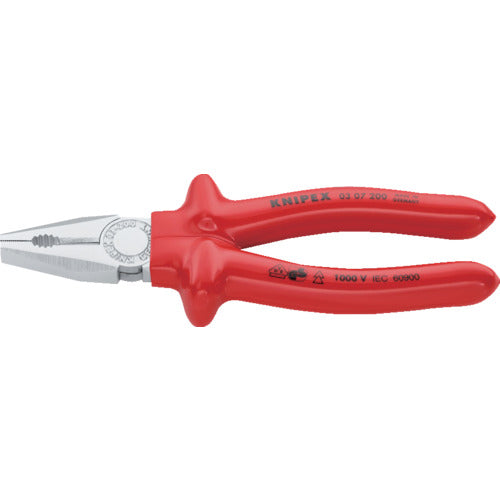 ＫＮＩＰＥＸ　０３０７−２００　絶縁ペンチ　１０００Ｖ　0307-200　1 丁