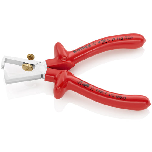 ＫＮＩＰＥＸ　【売切廃番】絶縁１０００Ｖエンドワイヤーストリッパー　１６０ｍｍ　1117-160　1 丁