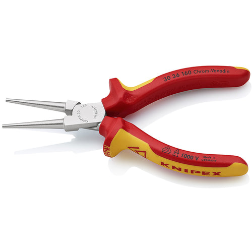 KNIPEX Insulated 1000V Long Nose Pliers Round Tip 160mm 3036-160 1 Pcs