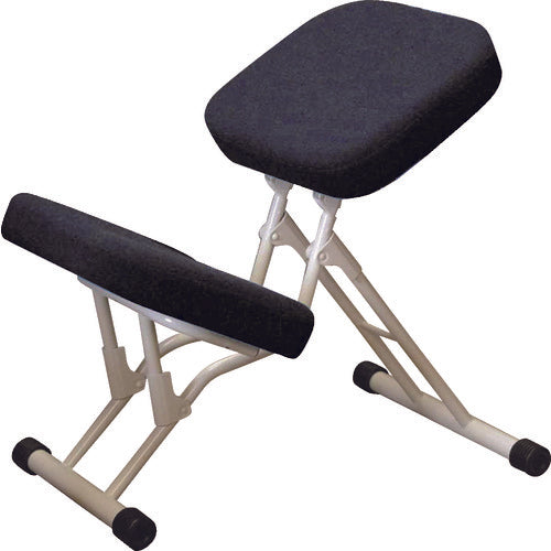 セイコー　作業チェア　セブンポーズチェア　ホワイト／ブラック　４４０×２６０〜６７０×４５０〜８００ｍｍ　SPC-14W/01　1 脚