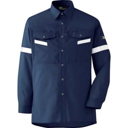 ミドリ安全　ベルデクセル帯電防止　反射材仕様　長袖シャツ　ＶＥＳ２５５７上　Ｓ　VES2557UE-S　1 着