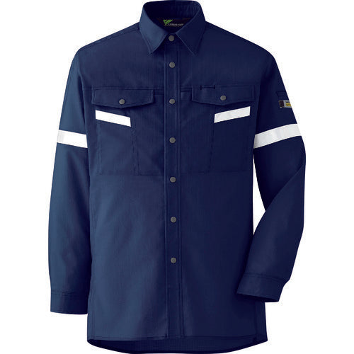 미도리 안전 벨덱셀 대전 방지 반사재 사양 긴팔 셔츠 VES2557상 LL VES2557UE-LL 1 착용