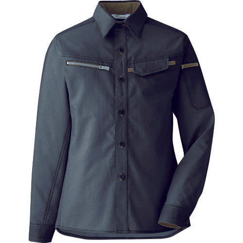 미도리 안전 벨덱셀 교직 스트레치 여자 셔츠 VELS2539 상단 9 VELS2539UE-9 1 착용