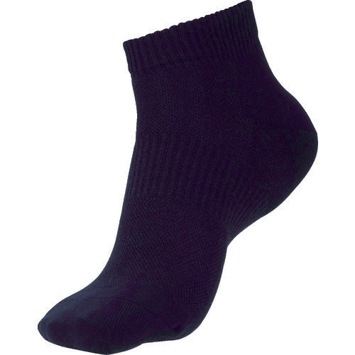 Midori Anzen Safety Socks, Strong Fit Socks, Short Type, Black, TFS-02-BK, 1 Pair