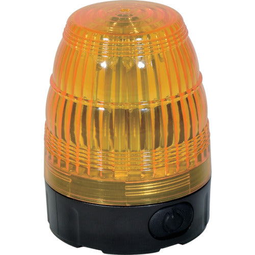 NICHIDO Small LED rotating light LED Flasher 75 Battery-powered with magnet Yellow NLF75-BA-Y 1 unit