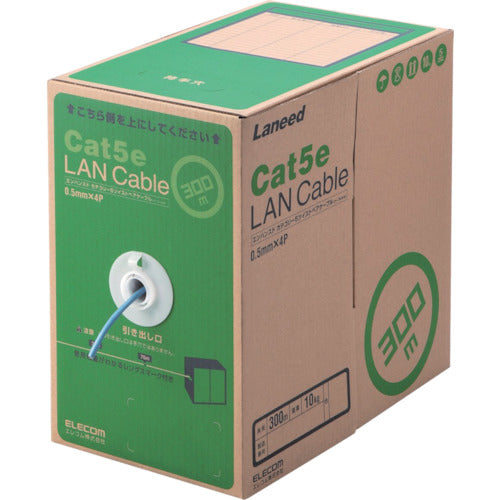 ELECOM EU RoHS Compliant LAN Cable CAT5E 300m Blue LD-CT2/BU300/RS 1 Box