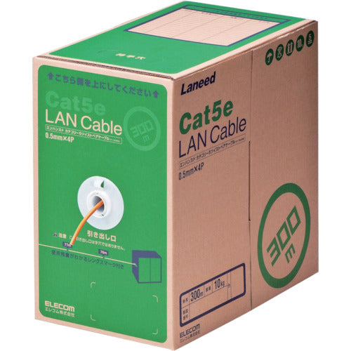 ELECOM EU RoHS Compliant LAN Cable CAT5E 300m Orange LD-CT2/DR300/RS 1 Box