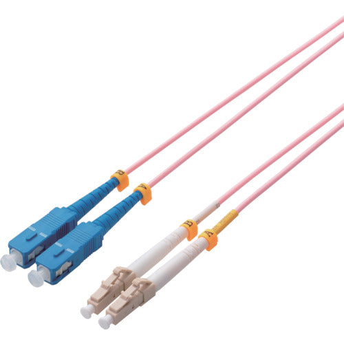 ELECOM Optical Fiber Cable Multimode 10G LC-SC 10m OC-LCSC5OM3/10 1 Piece