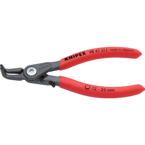 ＫＮＩＰＥＸ　１２　−２５ｍｍ　穴用スナップリングプライヤー　曲　4841-J11　1 丁