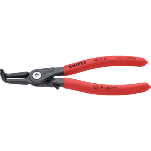 ＫＮＩＰＥＸ　１６　−６０ｍｍ　穴用スナップリングプライヤー　曲　4841-J21　1 丁