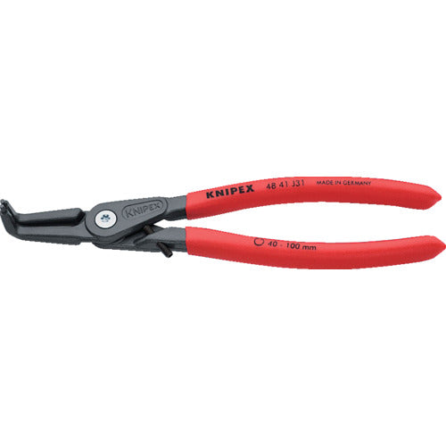 ＫＮＩＰＥＸ　４０　−６０ｍｍ　穴用スナップリングプライヤー　曲　4841-J31　1 丁