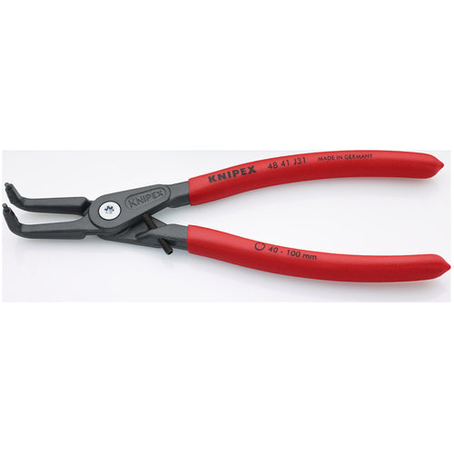 ＫＮＩＰＥＸ　４０　−６０ｍｍ　穴用スナップリングプライヤー　曲　4841-J31　1 丁