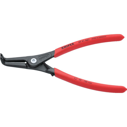 ＫＮＩＰＥＸ　８　−１３ｍｍ　軸用スナップリングプライヤー　曲　4941-A31　1 丁