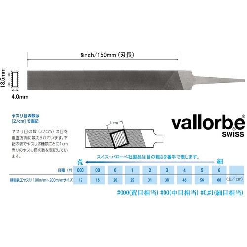 Vallorbe LP1163 평 150mm #1 LP1163-6-1 1개