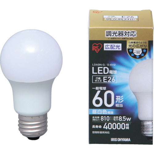 ＩＲＩＳ　ＬＥＤ電球広配光　調光　昼白色６０形相当（８１０ｌｍ）　LDA9N-G-E26/D-6V2　1 個