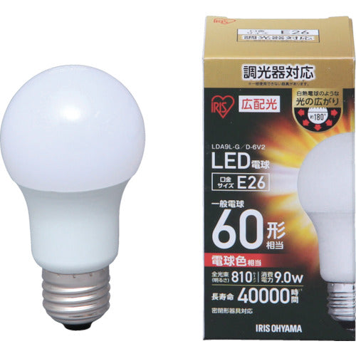 ＩＲＩＳ　ＬＥＤ電球広配光　調光　電球色６０形相当（８１０ｌｍ）　LDA9L-G-E26/D-6V2　1 個