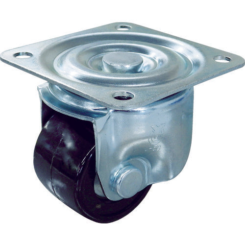 YUEI Plate-type Swivel Low-floor Caster Phenol Wheel diameter 50mm H-type CAL-UHG type Mounting dimensions 64 x 64 CAL-UHG-50PB 1 pc