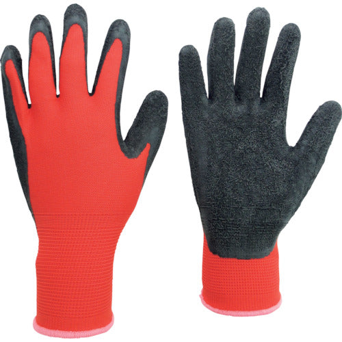 Midori Anzen High Grip Natural Rubber Backless Gloves MHG-130 Red/Black S MHG-130-RD/BK-S 1 pair