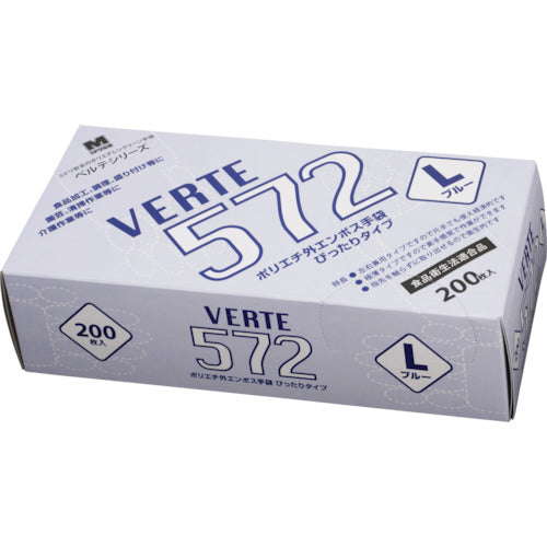 미도리 안전 폴리에틸렌 디스포 장갑 벨테 572 200장입 L VERTE-572-L 1상자