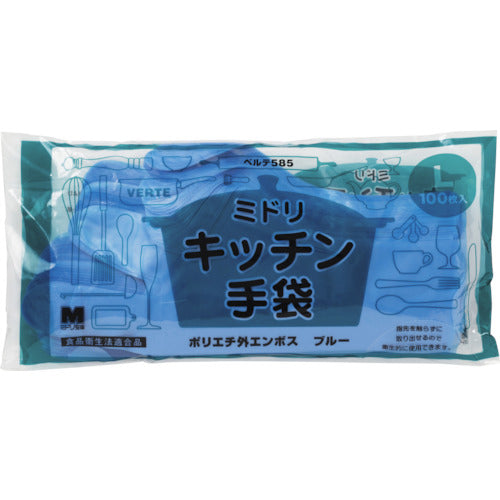 미도리 안전 폴리에틸렌 디스포 장갑 벨테 585 100장 가방 입 L VERTE-585-L
