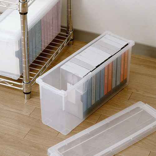 ＴＥＮＭＡ　ビデオ・新書いれと庫　クリア　１４５×４５０×２１０　110000972　1 個