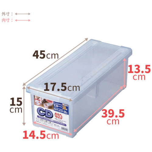 ＴＥＮＭＡ　ＣＤいれと庫　クリア　１７５×４５０×１５０　110001032　1 個