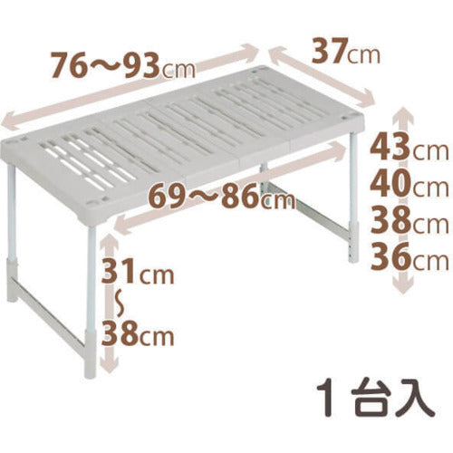 ＴＥＮＭＡ　ＰＲＸピタッ！と伸びるん棚　レギュラータイプ（１台入）　811000031　1 Ｓ