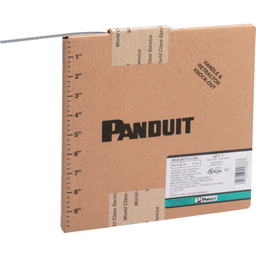 ＰＡＮＤＵＩＴ　ＭＳ（バックルロック式）長尺ステンレススチールバンド　ＳＵＳ３１６　幅９．５ｍｍ　長さ３０．５ｍ　ＭＳＷ３８Ｔ１５−ＣＲ６　MSW38T15-CR6　1 巻