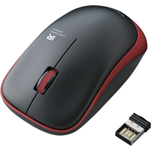 ELECOM Wireless IR Mouse ENELO Series 3 Buttons Energy Saving Red M-IR07DRRD 1 pc