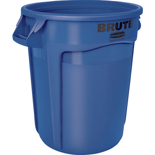 Rubbermaid Round Brute Container with Slits, 37.9L, Blue, 177969965, 1 pc