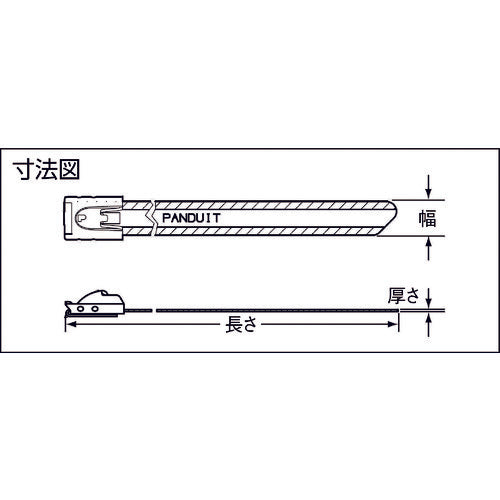 ＰＡＮＤＵＩＴ　【売切廃番】ＭＳナイロン１１コーティングステンレススチールバンド　９．７×３００　５０本入　MSC2W38T15-L6　1 袋