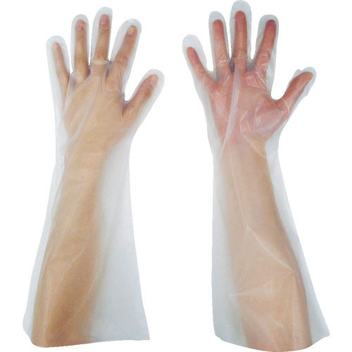 Tokyo Pack Emergency Disaster Prevention Gloves Long Five-strand S Semi-transparent KL-S 1 bag