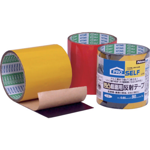 Nitto [Sold out and discontinued] Reflective tape for uneven and rough surfaces, red, 90mm x 1m, J3791, 1 roll