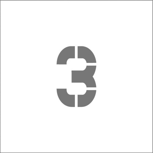 IM 스텐실 마그넷 3 문자 사이즈 50×40mm ASTM35040 1장