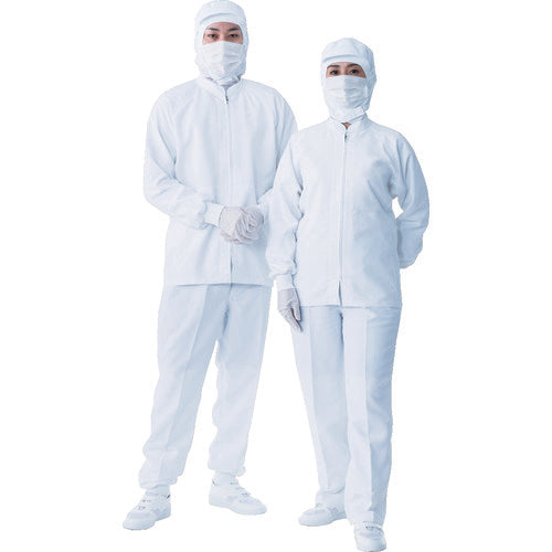 ＴｒｉＡｐｅｘ　クリーンルーム用ウェア　異物混入防止対策上着　ＪＫ２７４Ｃ　Ｓ　白　JK274C-01-S　1 着