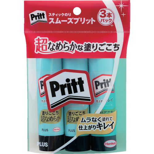 プラス　２９７１９）スティックのり　スムーズプリット　ミディアム　セリース　３本入　NS-722-3P　1 PK