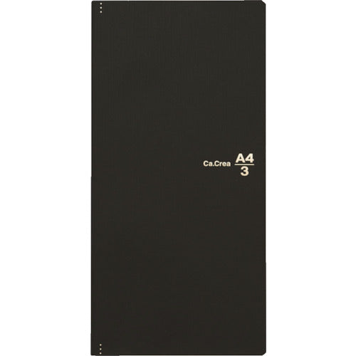 プラス　７７９２６）ノート　Ｃａ．Ｃｒｅａ（カ．クリエ）　プレミアムクロス　マットブラック　ＮＯ−６０５ＧＰ　Ａ４三つ折　NO-604GP BK　1 冊