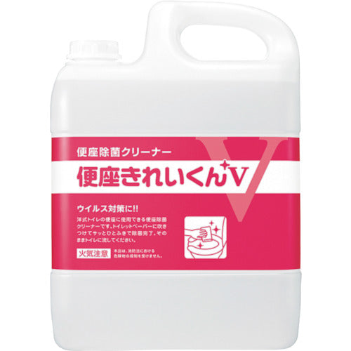 サラヤ　トイレ用洗剤・除菌剤　便座きれいくんＶ　容量５Ｌ　50274　1 本