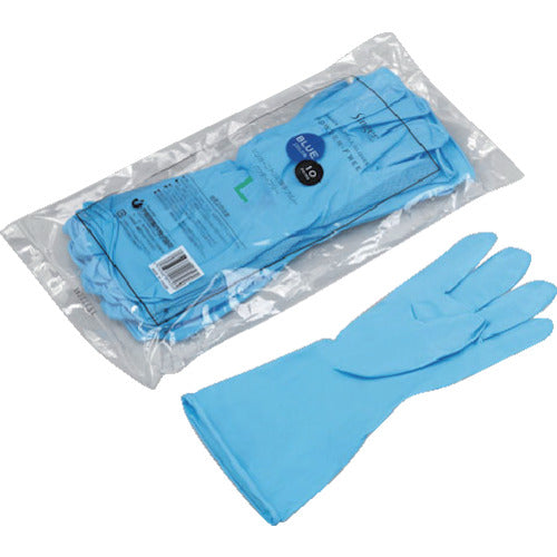 Singer Nitrile Thin Gloves Blue L (10 pairs) NBR1450PF-BPL 1 bag