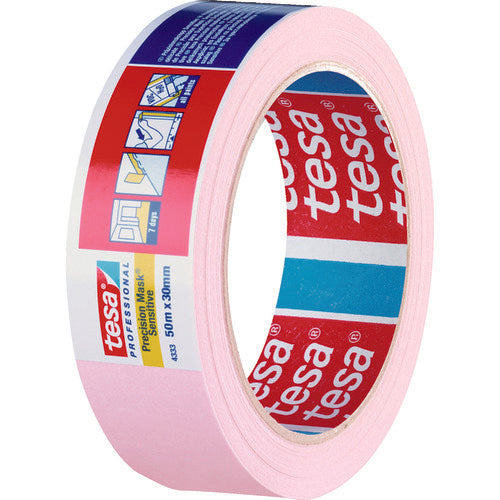 Tesa Masking Tape for Architectural Interiors and Protection, 38mm x 50m, Pink, 4333-38-50, 1 Roll