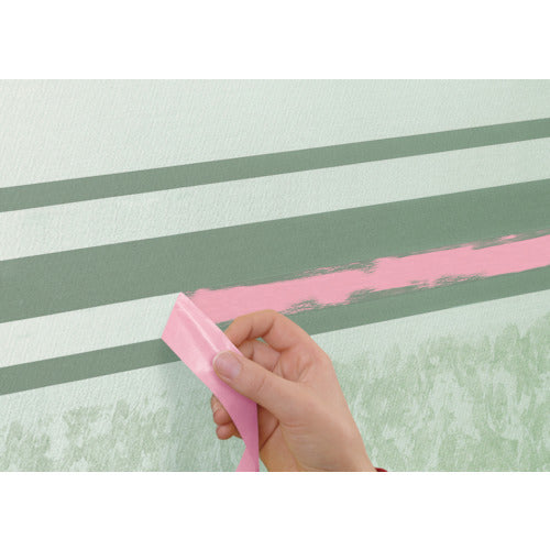 Tesa Masking Tape for Architectural Interiors and Protection, 38mm x 50m, Pink, 4333-38-50, 1 Roll
