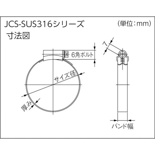 ＪＣＳ　ハイ・グリップ　ステンレス　２２１１８９０１　JCS-SUS316-000　10 個