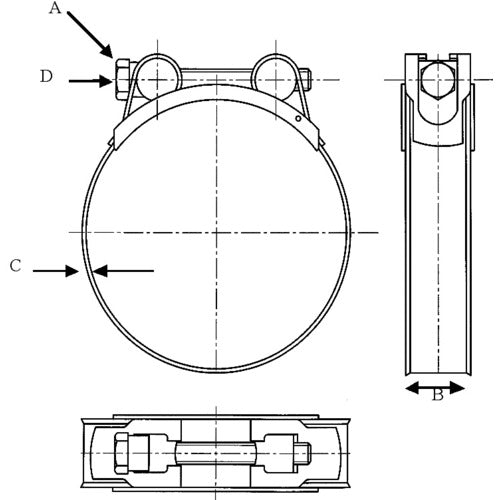 JUBILEE Super Clamp Mounting Diameter 17-19mm (10 pieces) JSC019SS 1 box