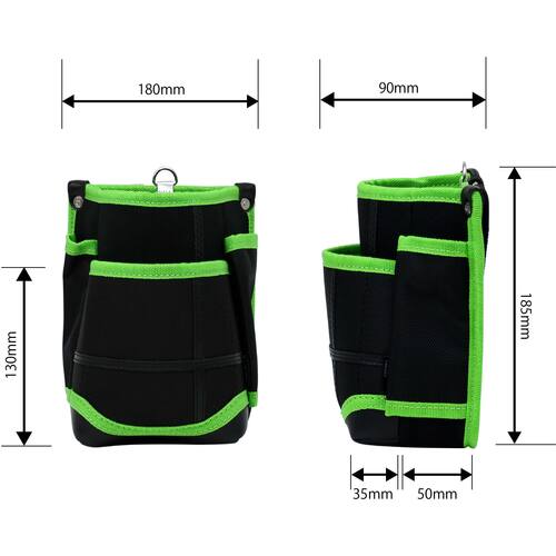 KH 무존혼 2단 허리부대 검정/녹색 TK02K-G 1개