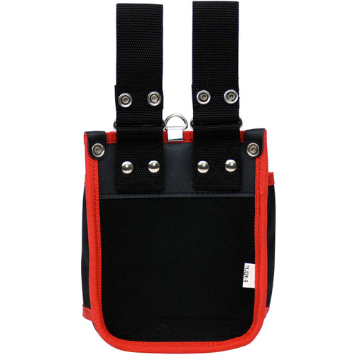 KH Takeru Tamashii 2-tiered waist bag with adjustable belt loop, black/red TKJ02K-R 1 pc